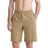 imageODODOS Mens Athletic Shorts with Pockets 5quot  7quot  9quot Inseam Quick Dry Lightweight Workout Gym Running ShortsTan