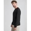 imageODODOS Mens Long Sleeve Performance TShirt  Stratum Tech Tee Ultra Soft Moisture Wicking UPF 50  The Ascent SeriesBlack Heather