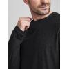 imageODODOS Mens Long Sleeve Performance TShirt  Stratum Tech Tee Ultra Soft Moisture Wicking UPF 50  The Ascent SeriesBlack Heather