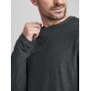 imageODODOS Mens Long Sleeve Performance TShirt  Stratum Tech Tee Ultra Soft Moisture Wicking UPF 50  The Ascent SeriesCharcoal Heather