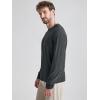 imageODODOS Mens Long Sleeve Performance TShirt  Stratum Tech Tee Ultra Soft Moisture Wicking UPF 50  The Ascent SeriesCharcoal Heather