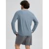imageODODOS Mens Long Sleeve Performance TShirt  Stratum Tech Tee Ultra Soft Moisture Wicking UPF 50  The Ascent SeriesDusty Blue Heather