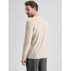imageODODOS Mens Long Sleeve Performance TShirt  Stratum Tech Tee Ultra Soft Moisture Wicking UPF 50  The Ascent SeriesEcru Heather