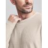 imageODODOS Mens Long Sleeve Performance TShirt  Stratum Tech Tee Ultra Soft Moisture Wicking UPF 50  The Ascent SeriesEcru Heather