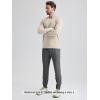 imageODODOS Mens Long Sleeve Performance TShirt  Stratum Tech Tee Ultra Soft Moisture Wicking UPF 50  The Ascent SeriesEcru Heather