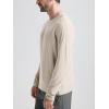 imageODODOS Mens Long Sleeve Performance TShirt  Stratum Tech Tee Ultra Soft Moisture Wicking UPF 50  The Ascent SeriesEcru Heather