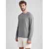 imageODODOS Mens Long Sleeve Performance TShirt  Stratum Tech Tee Ultra Soft Moisture Wicking UPF 50  The Ascent SeriesGrey Heather
