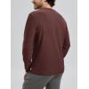 imageODODOS Mens Long Sleeve Performance TShirt  Stratum Tech Tee Ultra Soft Moisture Wicking UPF 50  The Ascent SeriesJava Heather