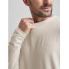 imageODODOS Mens Long Sleeve Performance TShirt  Stratum Tech Tee Ultra Soft Moisture Wicking UPF 50  The Ascent SeriesMilkweed Heather