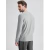 imageODODOS Mens Long Sleeve Performance TShirt  Stratum Tech Tee Ultra Soft Moisture Wicking UPF 50  The Ascent SeriesPale Grey Heather