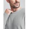 imageODODOS Mens Long Sleeve Performance TShirt  Stratum Tech Tee Ultra Soft Moisture Wicking UPF 50  The Ascent SeriesPale Grey Heather