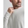 imageODODOS Mens Long Sleeve Performance TShirt  Stratum Tech Tee Ultra Soft Moisture Wicking UPF 50  The Ascent SeriesSalt Heather