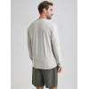 imageODODOS Mens Long Sleeve Performance TShirt  Stratum Tech Tee Ultra Soft Moisture Wicking UPF 50  The Ascent SeriesSalt Heather