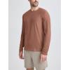 imageODODOS Mens Long Sleeve Performance TShirt  Stratum Tech Tee Ultra Soft Moisture Wicking UPF 50  The Ascent SeriesTamarind Heather