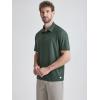 imageODODOS Mens Performance Polo Stratum Tech Shirts Ultra Soft Moisture Wicking UPF 50 Fitness TopsThe Ascent SeriesAspen Heather