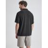 imageODODOS Mens Performance Polo Stratum Tech Shirts Ultra Soft Moisture Wicking UPF 50 Fitness TopsThe Ascent SeriesBlack Heather