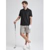 imageODODOS Mens Performance Polo Stratum Tech Shirts Ultra Soft Moisture Wicking UPF 50 Fitness TopsThe Ascent SeriesBlack Heather