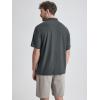 imageODODOS Mens Performance Polo Stratum Tech Shirts Ultra Soft Moisture Wicking UPF 50 Fitness TopsThe Ascent SeriesCharcoal Heather