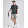 imageODODOS Mens Performance Polo Stratum Tech Shirts Ultra Soft Moisture Wicking UPF 50 Fitness TopsThe Ascent SeriesCharcoal Heather