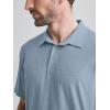 imageODODOS Mens Performance Polo Stratum Tech Shirts Ultra Soft Moisture Wicking UPF 50 Fitness TopsThe Ascent SeriesDusty Blue Heather