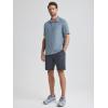 imageODODOS Mens Performance Polo Stratum Tech Shirts Ultra Soft Moisture Wicking UPF 50 Fitness TopsThe Ascent SeriesDusty Blue Heather