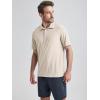 imageODODOS Mens Performance Polo Stratum Tech Shirts Ultra Soft Moisture Wicking UPF 50 Fitness TopsThe Ascent SeriesEcru Heather