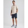 imageODODOS Mens Performance Polo Stratum Tech Shirts Ultra Soft Moisture Wicking UPF 50 Fitness TopsThe Ascent SeriesEcru Heather