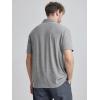 imageODODOS Mens Performance Polo Stratum Tech Shirts Ultra Soft Moisture Wicking UPF 50 Fitness TopsThe Ascent SeriesGrey Heather