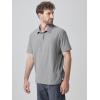 imageODODOS Mens Performance Polo Stratum Tech Shirts Ultra Soft Moisture Wicking UPF 50 Fitness TopsThe Ascent SeriesGrey Heather