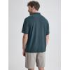 imageODODOS Mens Performance Polo Stratum Tech Shirts Ultra Soft Moisture Wicking UPF 50 Fitness TopsThe Ascent SeriesNavy Heather