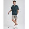 imageODODOS Mens Performance Polo Stratum Tech Shirts Ultra Soft Moisture Wicking UPF 50 Fitness TopsThe Ascent SeriesNavy Heather
