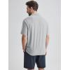 imageODODOS Mens Performance Polo Stratum Tech Shirts Ultra Soft Moisture Wicking UPF 50 Fitness TopsThe Ascent SeriesPale Grey Heather