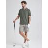 imageODODOS Mens Performance Polo Stratum Tech Shirts Ultra Soft Moisture Wicking UPF 50 Fitness TopsThe Ascent SeriesSmoke Heather