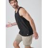 imageODODOS Mens Performance Tank  Stratum Tech Tee Ultra Soft Moisture Wicking UPF 50 Sleeveless Shirts The Ascent SeriesBlack Heather