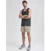 imageODODOS Mens Performance Tank  Stratum Tech Tee Ultra Soft Moisture Wicking UPF 50 Sleeveless Shirts The Ascent SeriesCharcoal Heather