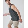imageODODOS Mens Performance Tank  Stratum Tech Tee Ultra Soft Moisture Wicking UPF 50 Sleeveless Shirts The Ascent SeriesCharcoal Heather
