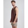 imageODODOS Mens Performance Tank  Stratum Tech Tee Ultra Soft Moisture Wicking UPF 50 Sleeveless Shirts The Ascent SeriesJava Heather