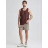 imageODODOS Mens Performance Tank  Stratum Tech Tee Ultra Soft Moisture Wicking UPF 50 Sleeveless Shirts The Ascent SeriesJava Heather