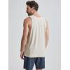 imageODODOS Mens Performance Tank  Stratum Tech Tee Ultra Soft Moisture Wicking UPF 50 Sleeveless Shirts The Ascent SeriesMilkweed Heather