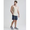 imageODODOS Mens Performance Tank  Stratum Tech Tee Ultra Soft Moisture Wicking UPF 50 Sleeveless Shirts The Ascent SeriesMilkweed Heather