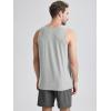 imageODODOS Mens Performance Tank  Stratum Tech Tee Ultra Soft Moisture Wicking UPF 50 Sleeveless Shirts The Ascent SeriesPale Grey Heather