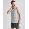 imageODODOS Mens Performance Tank  Stratum Tech Tee Ultra Soft Moisture Wicking UPF 50 Sleeveless Shirts The Ascent SeriesPale Grey Heather