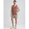 imageODODOS Mens Performance Tank  Stratum Tech Tee Ultra Soft Moisture Wicking UPF 50 Sleeveless Shirts The Ascent SeriesTamarind Heather