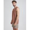 imageODODOS Mens Performance Tank  Stratum Tech Tee Ultra Soft Moisture Wicking UPF 50 Sleeveless Shirts The Ascent SeriesTamarind Heather