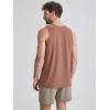 imageODODOS Mens Performance Tank  Stratum Tech Tee Ultra Soft Moisture Wicking UPF 50 Sleeveless Shirts The Ascent SeriesTamarind Heather