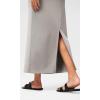 imageODODOS Modal Soft Maxi Skirt for Women Back Slit High Waist Casual Long Pencil SkirtsLight Gray
