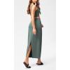 imageODODOS Modal Soft Maxi Skirt for Women Back Slit High Waist Casual Long Pencil SkirtsSlate Green