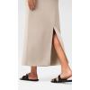 imageODODOS Modal Soft Maxi Skirt for Women Back Slit High Waist Casual Long Pencil SkirtsSmokey Taupe