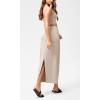 imageODODOS Modal Soft Maxi Skirt for Women Back Slit High Waist Casual Long Pencil SkirtsSmokey Taupe