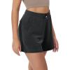 imageODODOS Modal Soft Relaxed Shorts for Women Adjustable Shockcord High Waist Casual Shorts with Pockets  4quot  6quot InseamBlack
